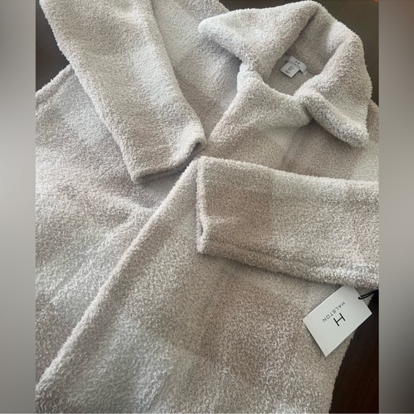 🎉LAST CHANCE🎉H HALSTON Buffalo Check Collar Cardigan With Pockets - Picture 5 of 11